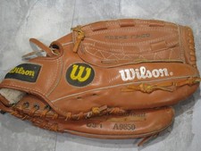 Vintage Wilson A9850 Softball Glove Dual Hinge Cowhide Power Snap 12" Right Hand