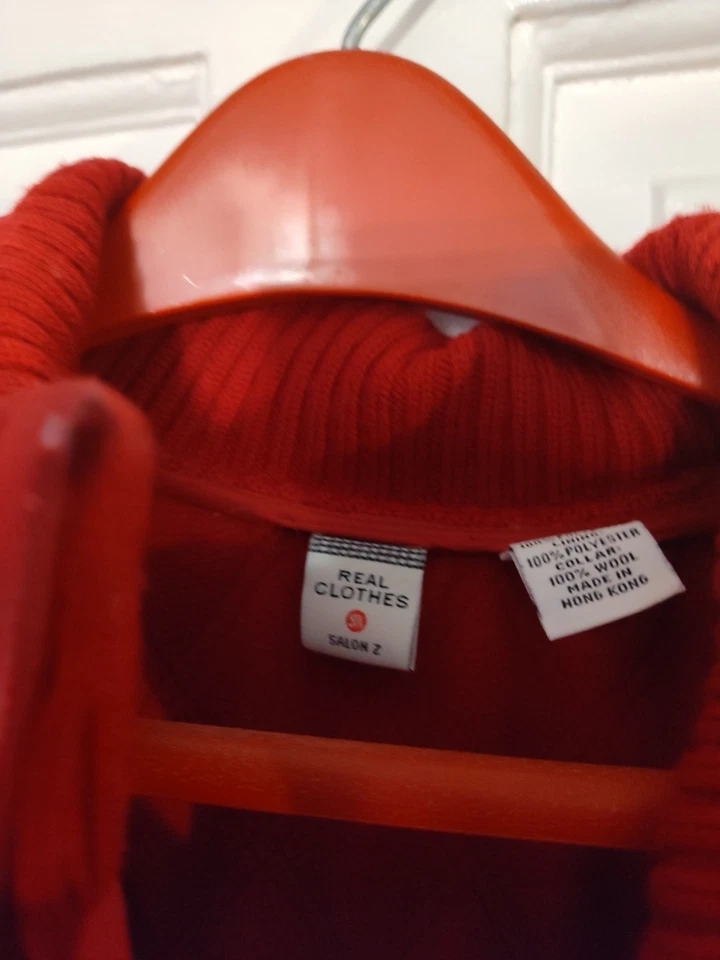 Chaleco acolchado rojo con cremallera completa Real Clothes Salon Z para mujer talla 20 Foto 2 de 3