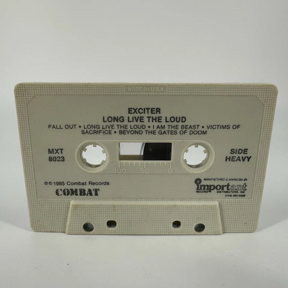Exciter CASSETTE TAPE Long Live the Loud 1985 Thrash Metal Combat Rare OOP Foto 4 de 4
