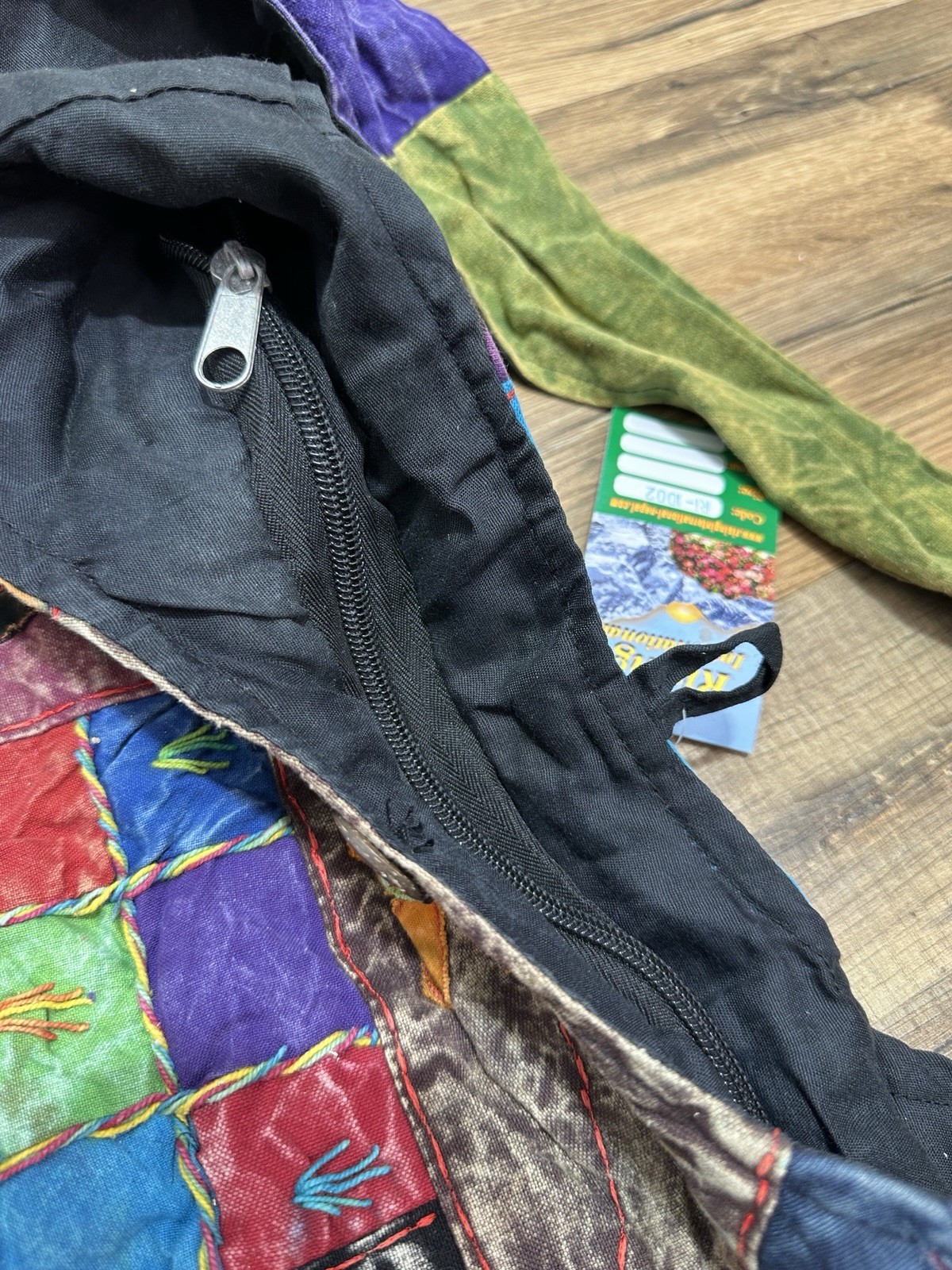 Rising International NWT Patchwork Slouch Bag Boh… - image 8