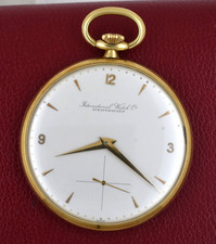 IWC Pocket Watch Vintage 18K Gold International Watch Co 45.7mm