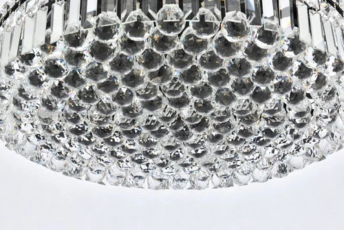 Elegant Lighting V2030F24/RC Maxime 9 Light 24"W Flush Mount Drum - Chrome - Picture 6 of 12