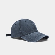 Jeans Washed Denim Baseball Cap Vintage Style Denim Adjustable Snapback Hat UK