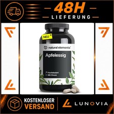 natural elements Apfelessig Kapseln 180 Stück vegan hochdosiert