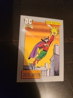 991 DC Comics Series 1 Card #7 GOLDEN AGE GREEN LANTERN Alan Scott JSA Hero NM