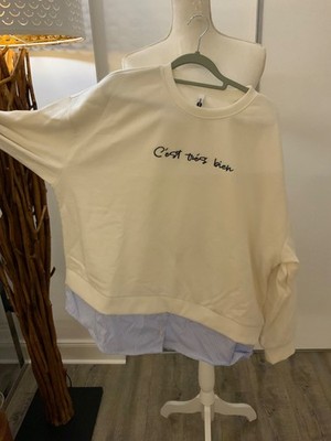 AMISU Sweat Shirt creme Gr. XXL oversized ungetragen (15)
