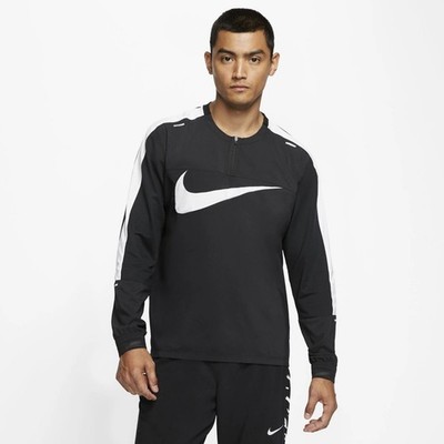 Nike Element Wild Run Men's 1/4-Zip Running Top, CK0679, Black, Medium