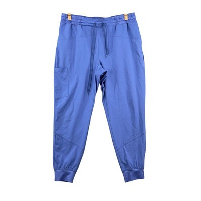 Natural Uniforms Scrub Pants Womens Large P Blue Cool Stretch Jogger Cargo Work