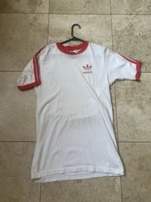 Vintage 80's Adias Trefoil Ringer Tshirt