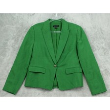 Ann Taylor Blazer Womens 8 Linen Blend Lightweight Office Career City Corporate