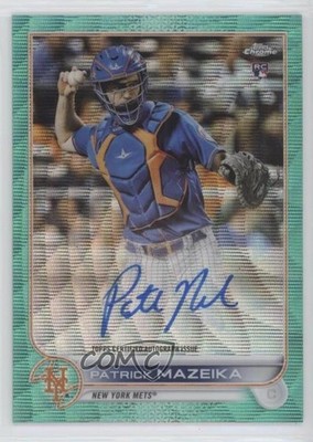 2022 Topps Chrome Rookie Aqua Wave Refractor 103/199 Patrick Mazeika Auto RC mp7