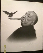 ALFRED HITCHCOCK : DIRECTOR : (THE BIRDS) RARE UNSEEN LARGE SIZE PRINT SIGN