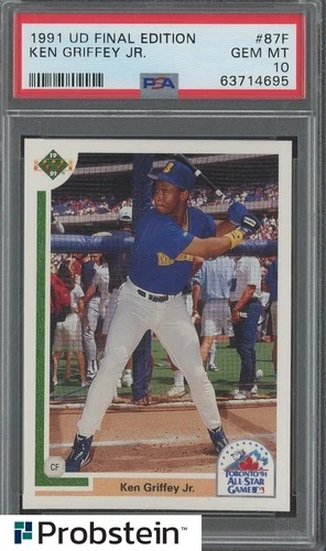 1991 UD Final Edition #87F Ken Griffey Jr Seattle Mariners HOF PSA 10 GEM MINT