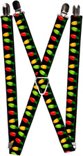 Unisex Adults - Christmas Suspenders, Multicolor, One Size US