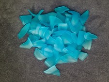 Cultured Sea Glass Bulk Sapphire Blue Frost Tumbled Beads Craft Jewelry 1lb .5lb