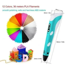 3D Printing Pen Set 3D Drawing Pen with Led Display 12 Color Filament Kid Gift