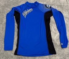 Yth Sz XL Billabong Long Sleeve Rash Guard Pullover Blue Black Beach Pool Shirt
