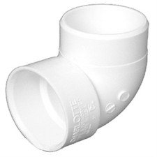 Schedule 40 DWV PVC 90-Degree Vent Elbow, 1-1/2 In. - PVC 00333 0600HA