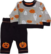 Baby Cat Jack Halloween Outfit Pumpkin Ghost 0-3 Month New