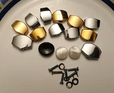 Lot of Guitar Tuners Buttons  Replacement Knobs Parts w/ Screws + Spring Washers
