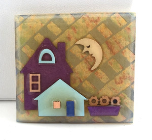 Lucinda 2 House Under Crescent Moon Flowers House of Pins by Lucinda #104