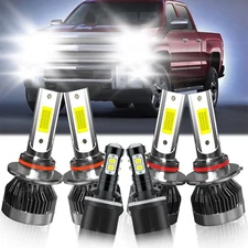 For Chevy Silverado 3500 2001-2002 LED Headlight Hi Lo Beam Fog Light Bulb Kit