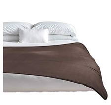 TOP 100 Waterproof Blanket Jumbo 80 in x 60 in Brown Beige Reversible