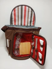 Picnic Bag Wine Tote Insulated Roomy Compartments Adjustable Strap Accessories