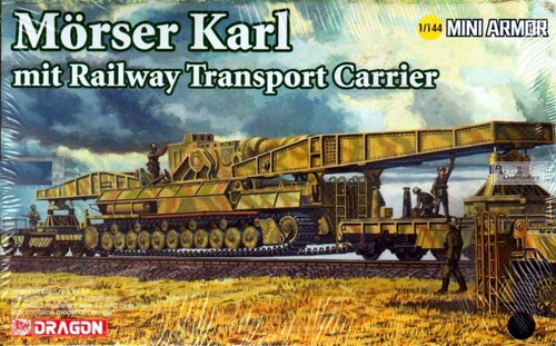 Dragon DML 1/144 Morser Karl mit Railway Transport Carrier #14132📌USA📌Sealed