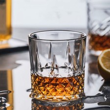 Set of 6 Whisky Glasses Scotch Vodka Cocktail Drinking Glassware Tumbler 340ML