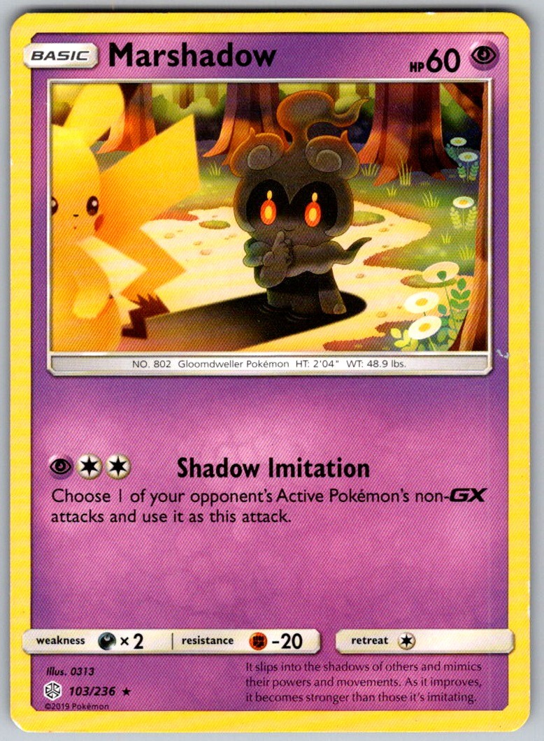 2019 Marshadow 103/236 Pokemon Cosmic Eclipse R