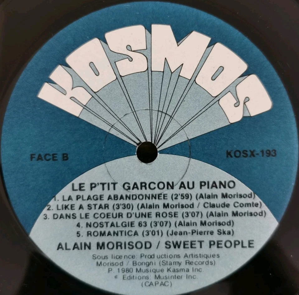 Vinyl LP Alain Morisod/Sweet People - Le P'tit Garcon Au Piano VG KOSX-193 Pop - Image 4 of 4