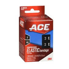 Ace Compression Elastic Bandage With Clips 3 Inch 1 Each By Ace