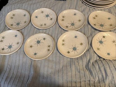 Lot Of 8 Franciscan Atomic Starburst 6.5'' Bread & Butter Plate Good - READ!