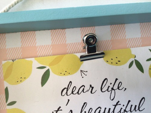 Kitchen Recipe, Notes, Grocery List Hanging Box. Clip - Picture 2 of 3