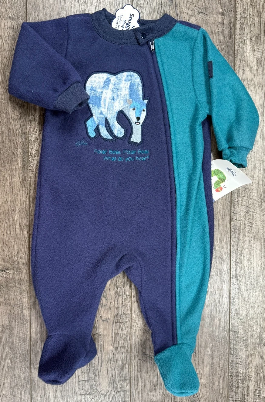 Baby Boy Clothes New Vintage Carter's 0-6 Month Bear Fleece Eric Carle Outfit