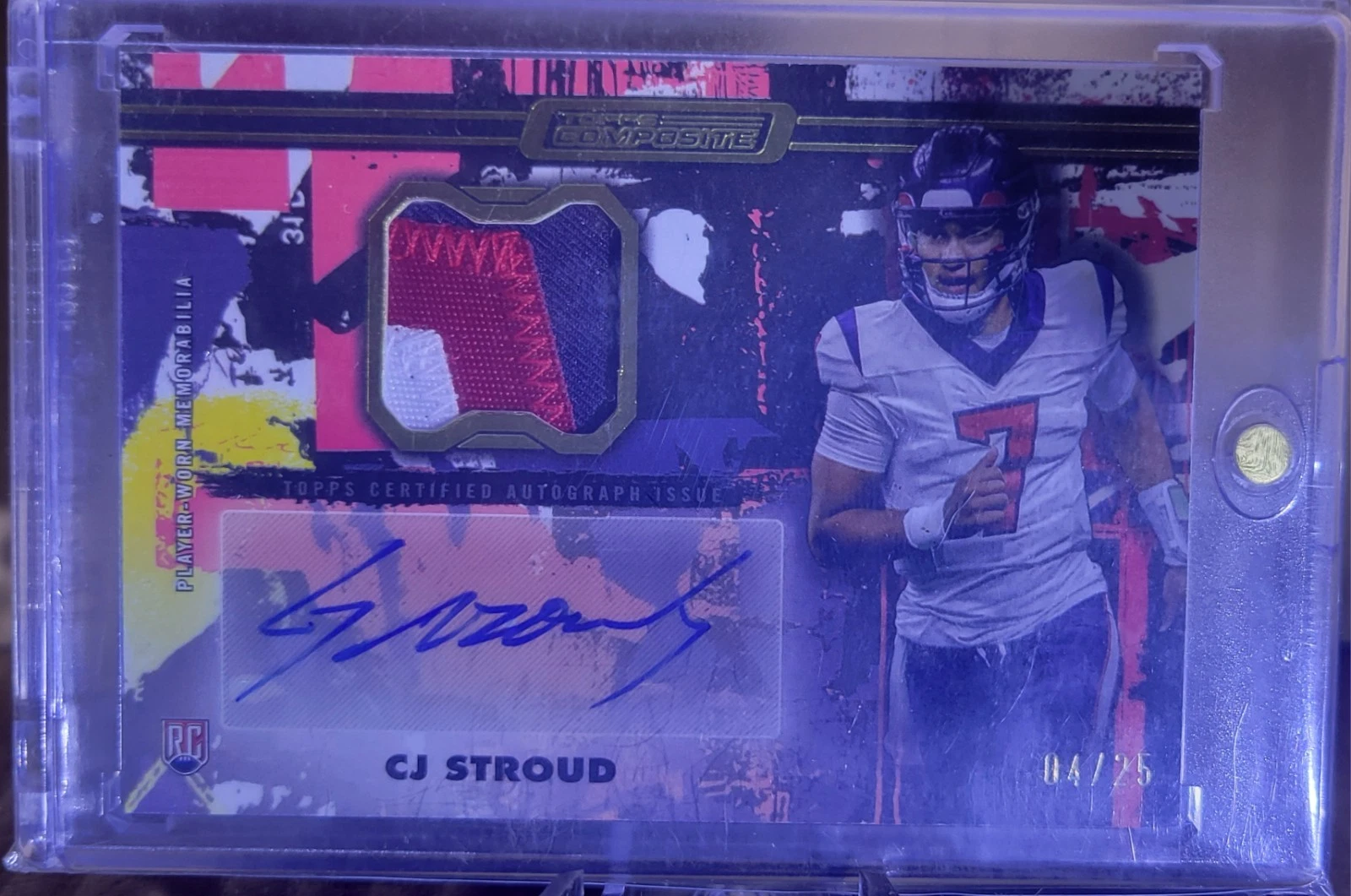 CJ Stroud Topps Composite Composite Swatch Autographs Horizontal #CJS Base