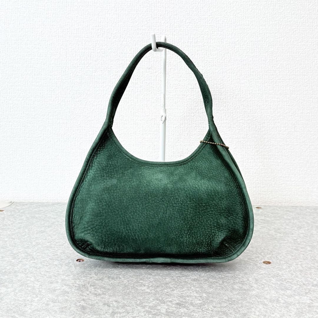 バッグ Vintage Coach Ergo Nubuc Bag Taupe y2k Vintage Coach Ergo Bag Green Nubuck Leather Shoulder Bag Y2K