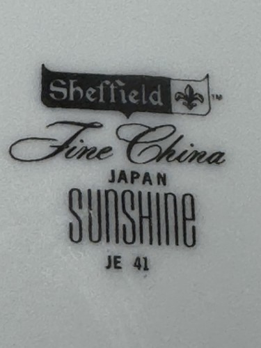 Set of 5 Sheffield Sunshine Salad Plates 8" Fine China Japan - Picture 7 of 8