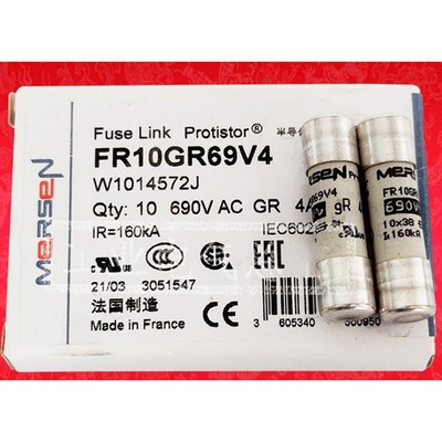 10pc new FR10GR69V4 (4Amp) 4A 690Vac Fuse Link Protistor Quality assurance #YP1