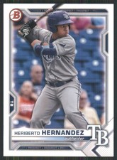 2021 Bowman Draft #BD-100 Heriberto Hernandez Tampa Bay Rays 50598