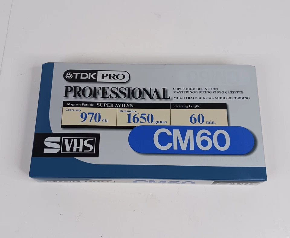 NOS Sealed TDK PRO CM60 Professional 60 Minute Super Avilyn VHS Tape (Single) - Image 2 of 4