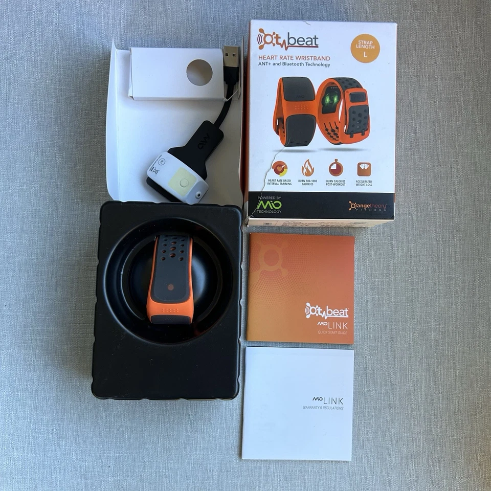 Pulsera monitor ritmo cardíaco latido Orange Theory OT correa grande Foto 2 de 4