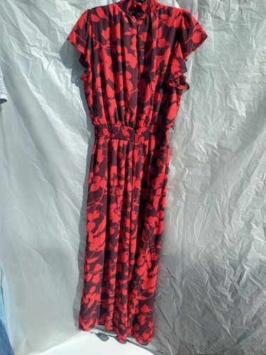 Tuta Cynthia Steffe pantaloni salopette pagliaccetti donna floreale nero rosso PXL nuova con etichette - Foto 2 di 19
