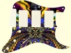 Pickguard Custom to fit Fender Stratocaster Graphic HHH 11 Hole Flag Fractal 7