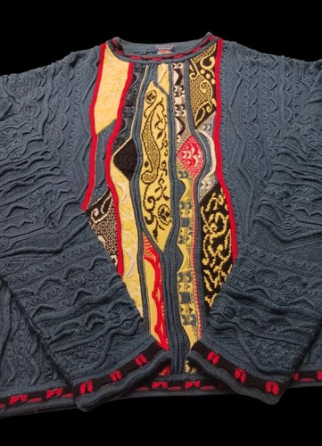 Vintage 1990s Coogi Made In Australia, Paisley, Butterfly, Crew Neck L Fits XXL - Picture 7 of 16