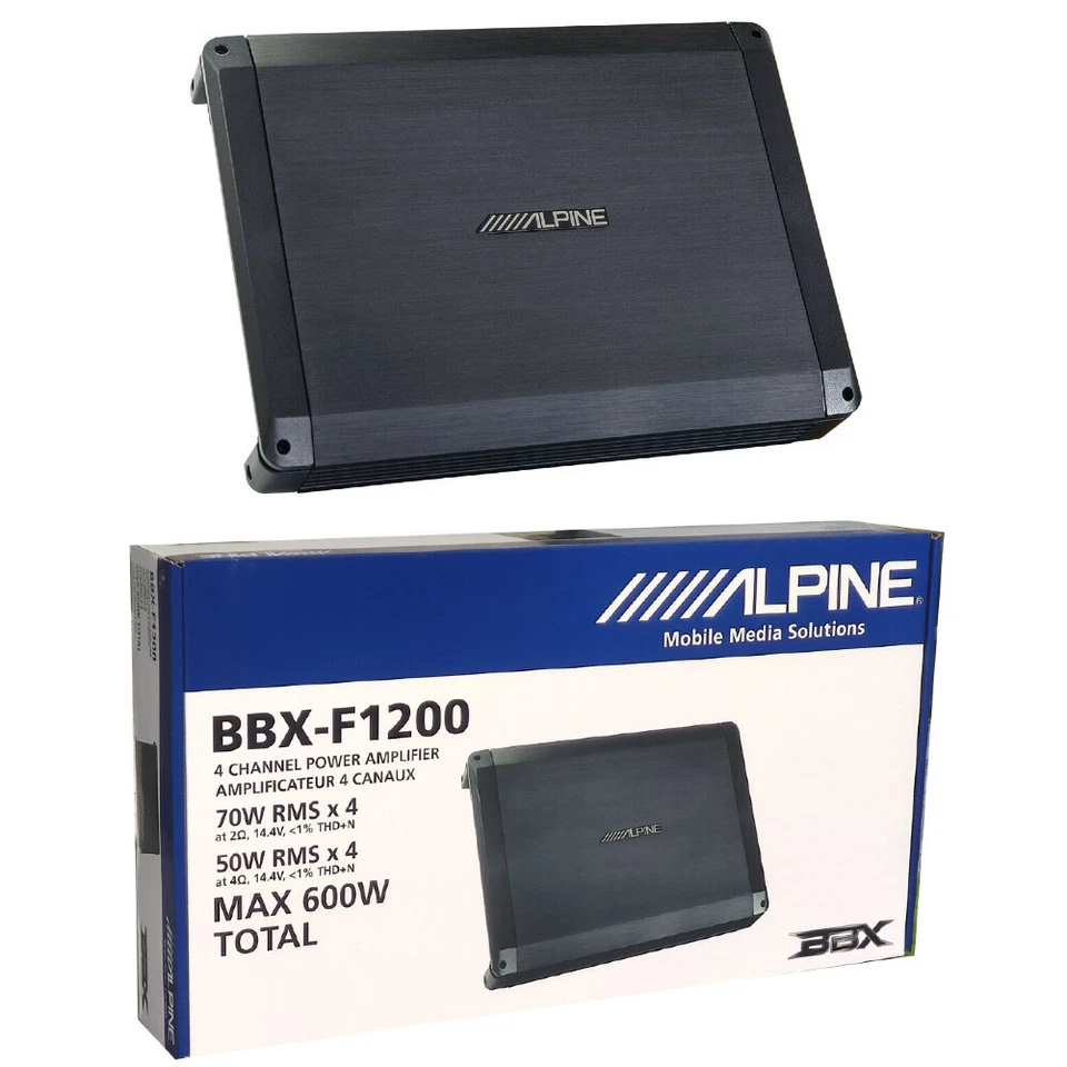 1 Alpine BBX-F1200 BBXF1200 Amplificateur 4 Chaînes 4x50 Watts RMS A 4 Ohm Spl - Photo 1/4