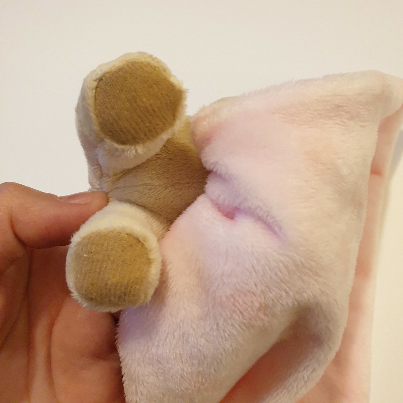 Matalan Bear Brown Pink Heart Baby Comfort Blanket Blankie Doudou New