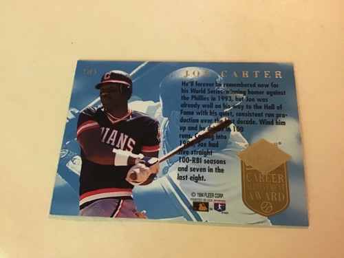 JOE CARTER Oddball Insert & Regular issue BLUE JAYS INDIANS Baseball YOU CHOOSE - Picture 112 of 308
