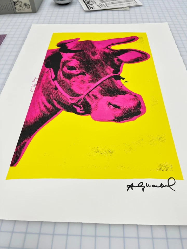 Andy Warhol Cow 11 - 1966 AWF impresión firmada/sin numerar 22,5"x30" impresión edición limitada Foto 2 de 3